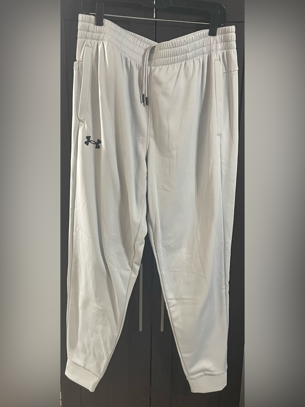 NWT Under Armour Light Gray Athletic Joggers with Logo